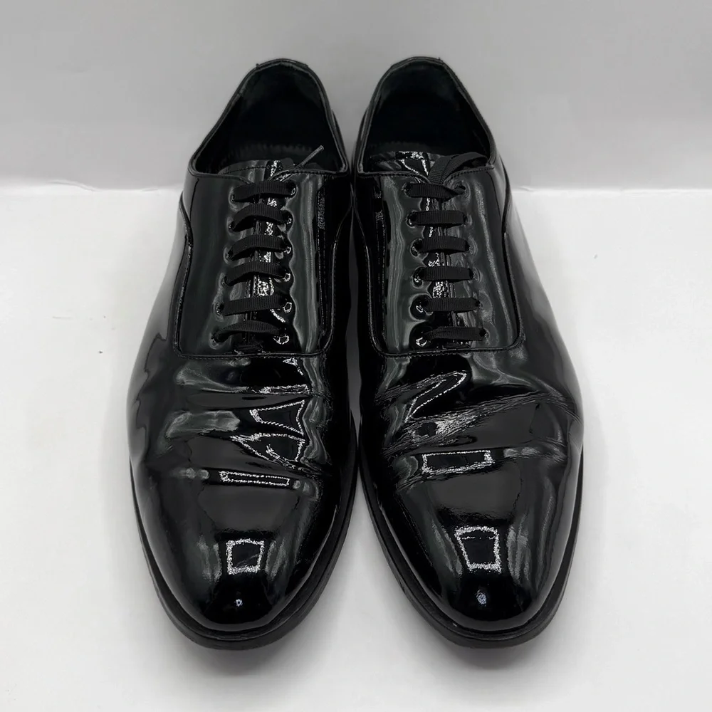 Suitsupply Tuxedo Shoes Mens 44 US 11 Black Patent Leather Oxford Formal